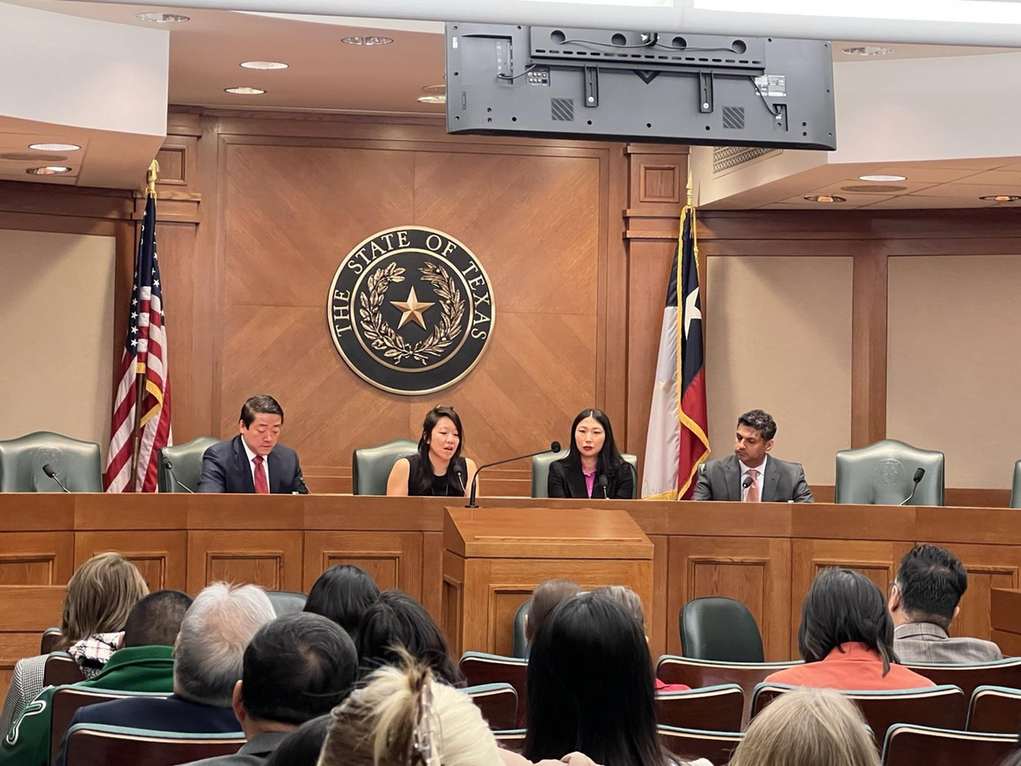 Selena on a panel at the Texas State Capitol