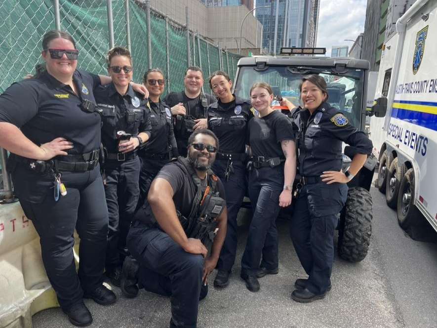 Selena with her Austin-Travis County EMS team